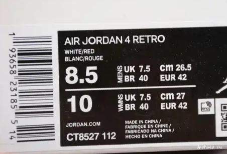 Air 4 Metallic CT8527-112 CT8527-112 Red  Retro Jordan 0404